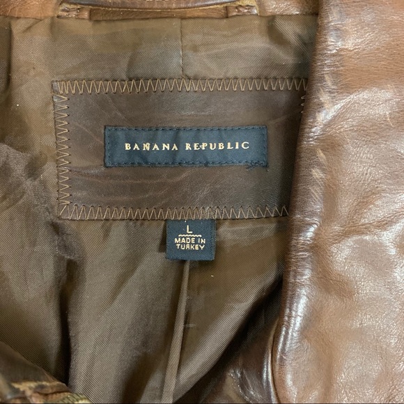Vintage Men’s Banana Republic Leather Jacket - Picture 3 of 5